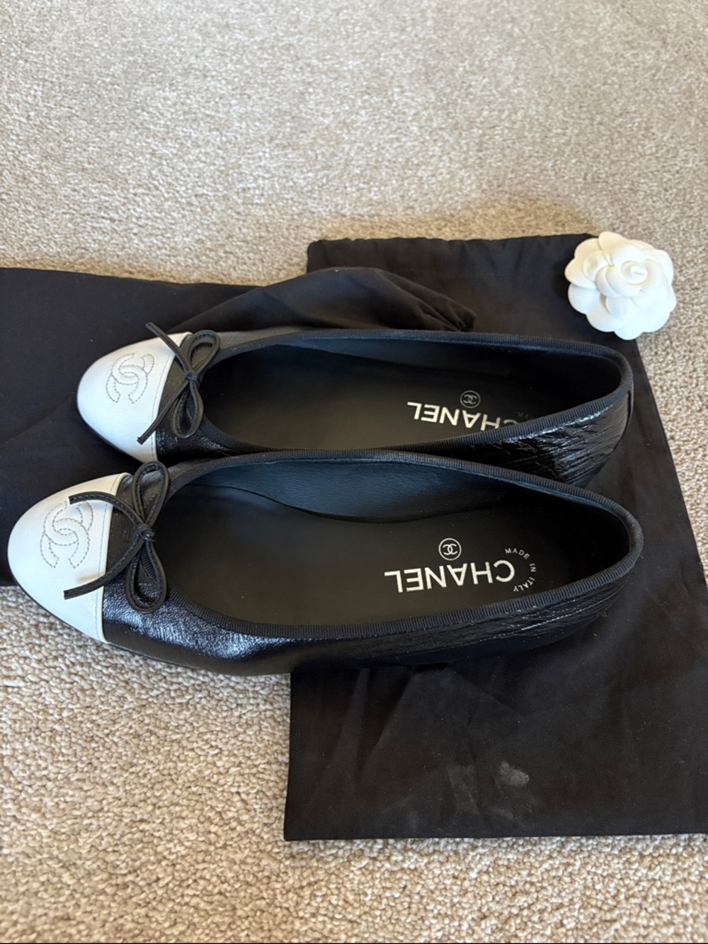 Chanel Black & White Ballet Flats (Matthieu Blazy collection) - Picture 2 of 5